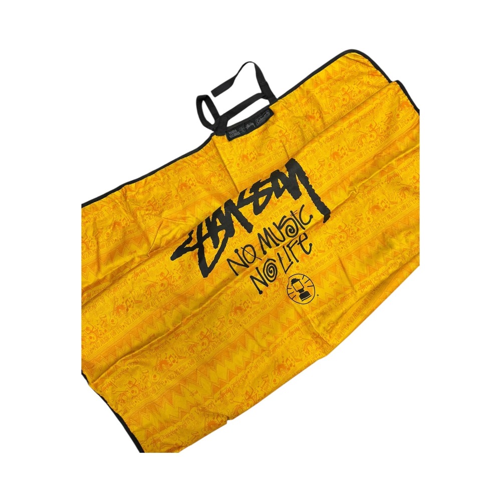 Stussy Camping Mat Unisex OS Yellow Good Tower Records Coleman Folding Mat - Picture 2 of 5